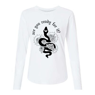 Are You Ready For It Rep Expression Snake Womens Cotton Relaxed Long Sleeve T-Shirt