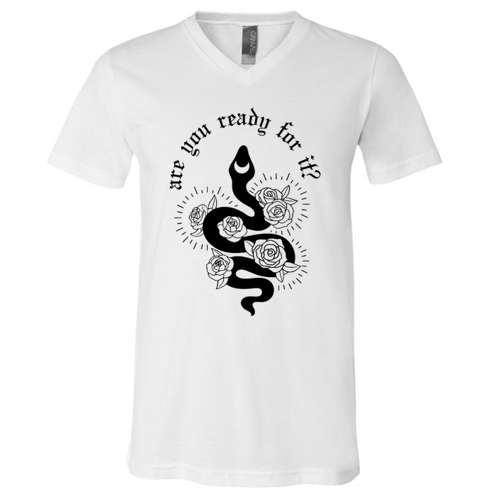 Are You Ready For It Rep Expression Snake V-Neck T-Shirt