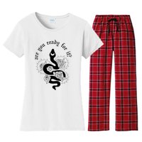 Are You Ready For It Rep Expression Snake Women's Flannel Pajama Set