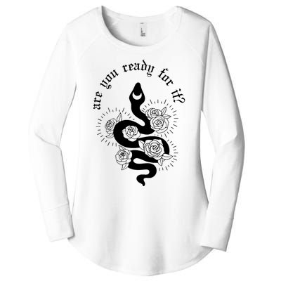 Are You Ready For It Rep Expression Snake Women's Perfect Tri Tunic Long Sleeve Shirt