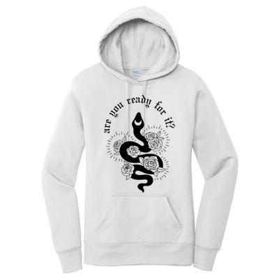 Are You Ready For It Rep Expression Snake Women's Pullover Hoodie