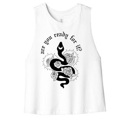 Are You Ready For It Rep Expression Snake Women's Racerback Cropped Tank