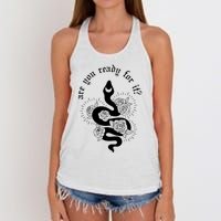 Are You Ready For It Rep Expression Snake Women's Knotted Racerback Tank