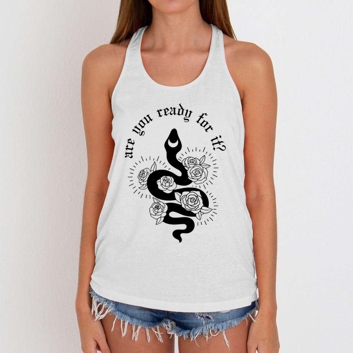 Are You Ready For It Rep Expression Snake Women's Knotted Racerback Tank