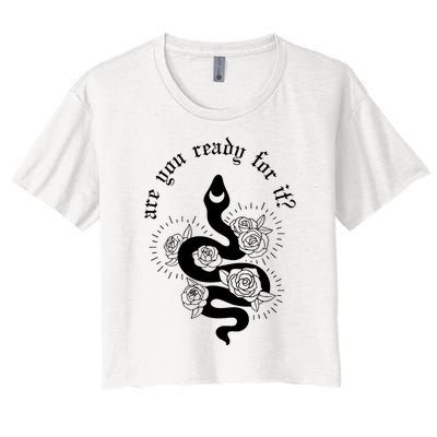 Are You Ready For It Rep Expression Snake Women's Crop Top Tee