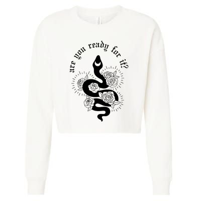 Are You Ready For It Rep Expression Snake Cropped Pullover Crew