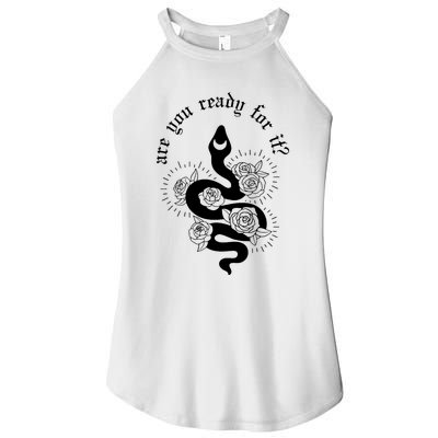 Are You Ready For It Rep Expression Snake Women's Perfect Tri Rocker Tank