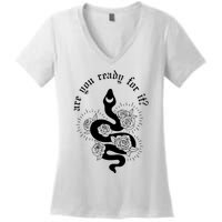 Are You Ready For It Rep Expression Snake Women's V-Neck T-Shirt