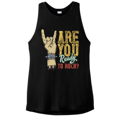 Are You Ready To Rock Ladies PosiCharge Tri-Blend Wicking Tank