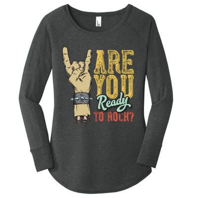 Are You Ready To Rock Women's Perfect Tri Tunic Long Sleeve Shirt