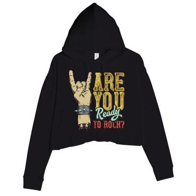 Are You Ready To Rock Crop Fleece Hoodie