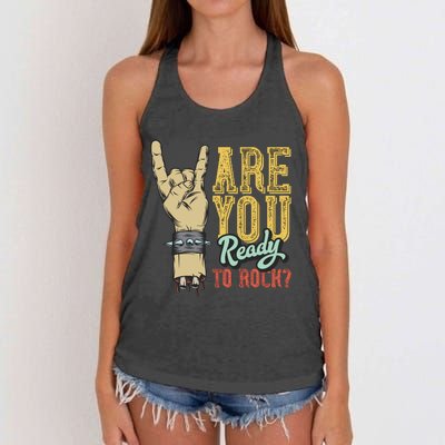 Are You Ready To Rock Women's Knotted Racerback Tank