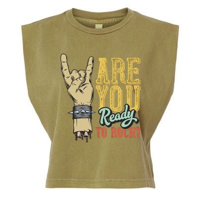 Are You Ready To Rock Garment-Dyed Women's Muscle Tee