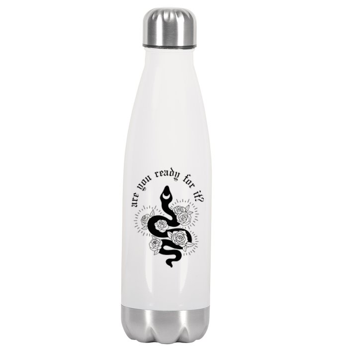 Are You Ready For It Rep Expression Snake Stainless Steel Insulated Water Bottle