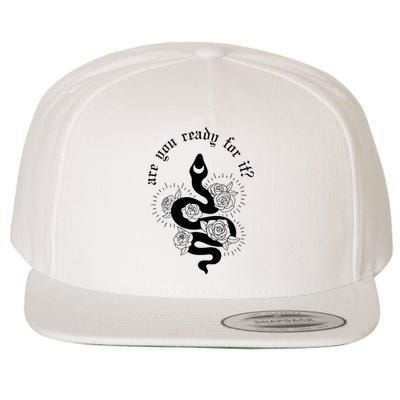 Are You Ready For It Rep Expression Snake Wool Snapback Cap