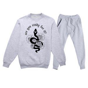 Are You Ready For It Rep Expression Snake Premium Crewneck Sweatsuit Set