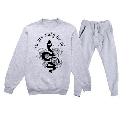 Are You Ready For It Rep Expression Snake Premium Crewneck Sweatsuit Set