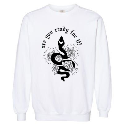 Are You Ready For It Rep Expression Snake Garment-Dyed Sweatshirt