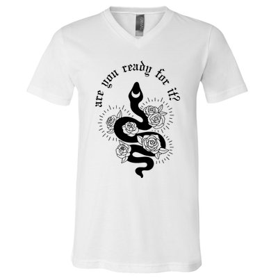 Are You Ready For It Rep Expression Snake V-Neck T-Shirt