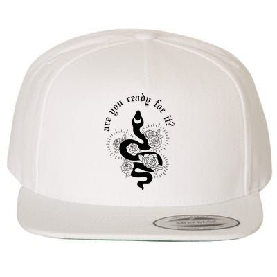 Are You Ready For It Rep Expression Snake Wool Snapback Cap