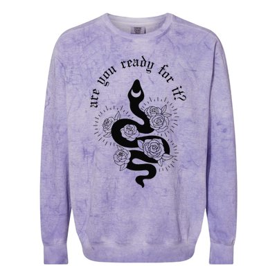 Are You Ready For It Rep Expression Snake Colorblast Crewneck Sweatshirt