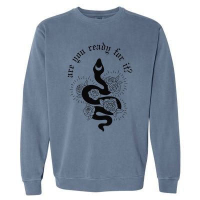 Are You Ready For It Rep Expression Snake Garment-Dyed Sweatshirt