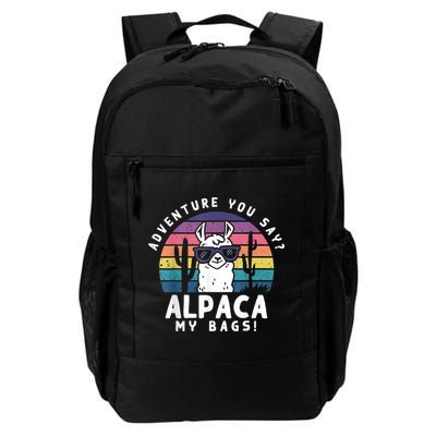 Adventure You Say Alpaca My Bags Vintage Funny Travel Backpack