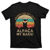 Adventure You Say Alpaca My Bags Vintage Funny Travel Gift  T-Shirt