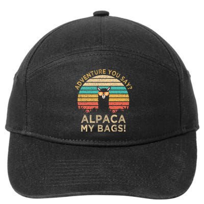 Adventure You Say Alpaca My Bags Vintage Funny Travel 7-Panel Snapback Hat