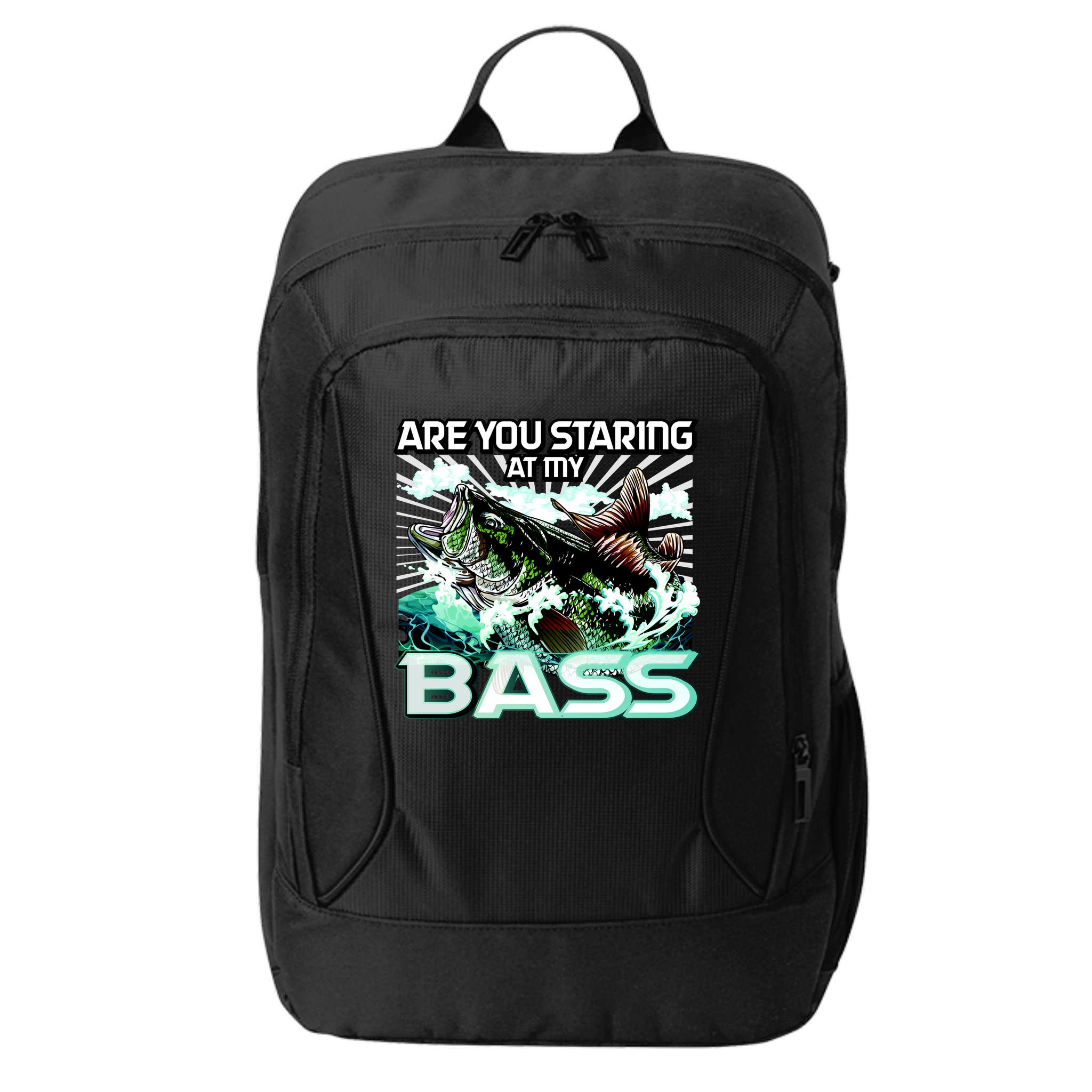 Are You Staring At My Bass Funny Fishing City Backpack