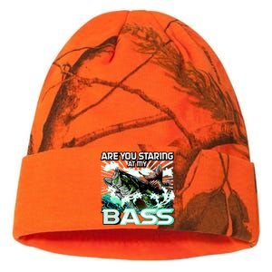 Are You Staring At My Bass Funny Fishing Kati Licensed 12" Camo Beanie