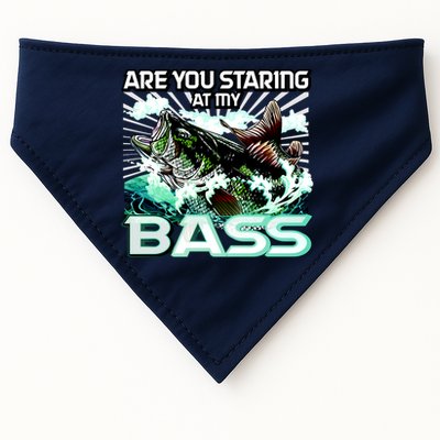 Are You Staring At My Bass Funny Fishing USA-Made Doggie Bandana