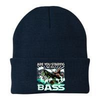 Are You Staring At My Bass Funny Fishing Knit Cap Winter Beanie