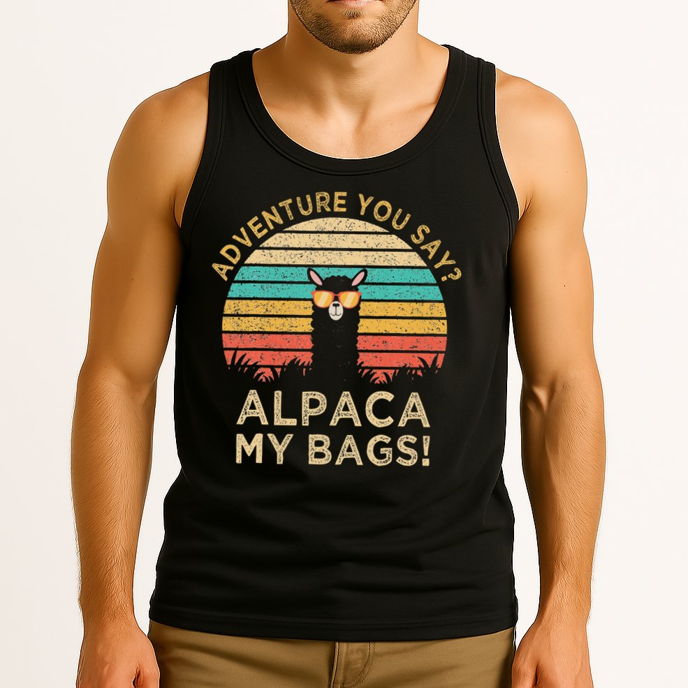 Adventure You Say Alpaca My Bags Vintage Funny Travel Gift Tank Top