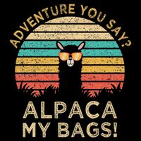 Adventure You Say Alpaca My Bags Vintage Funny Travel Gift Visor