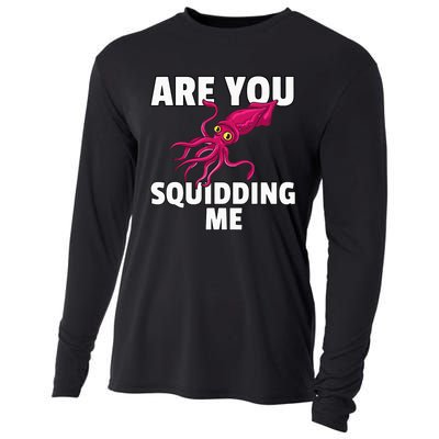 Are You Squidding Me Gift Squid Octopus Marine Biology Cooling Performance Long Sleeve Crew