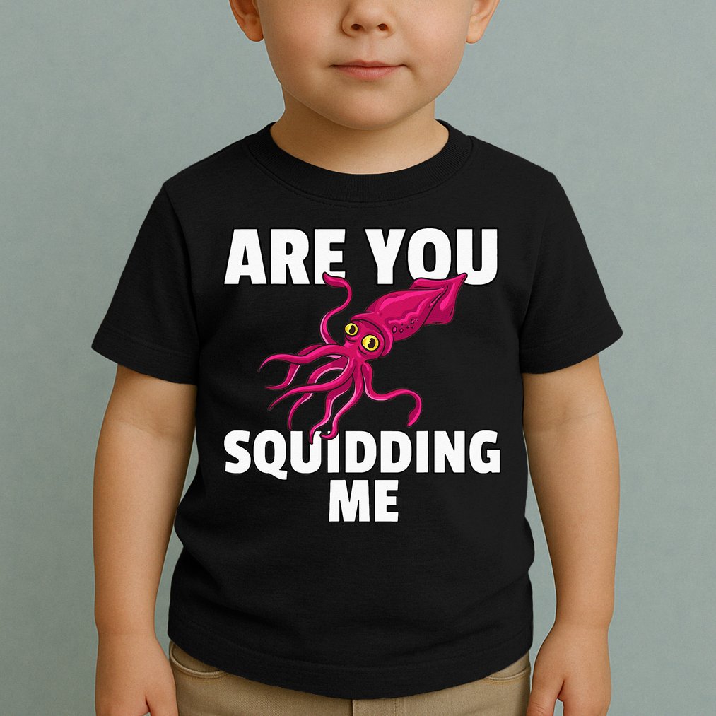 Are You Squidding Me Gift Squid Octopus Marine Biology Toddler T-Shirt