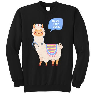 Alpaca Your Wound Cute Llama Wound Care Nurse Sweatshirt