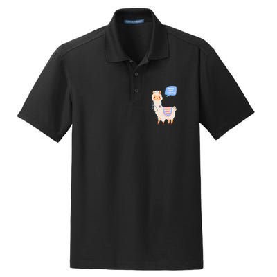 Alpaca Your Wound Cute Llama Wound Care Nurse Dry Zone Grid Polo