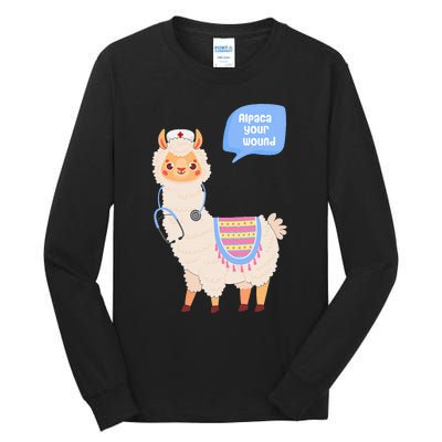 Alpaca Your Wound Cute Llama Wound Care Nurse Tall Long Sleeve T-Shirt