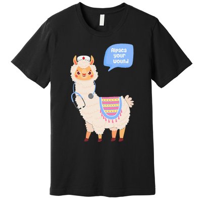 Alpaca Your Wound Cute Llama Wound Care Nurse Premium T-Shirt