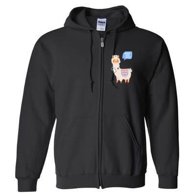 Alpaca Your Wound Cute Llama Wound Care Nurse Full Zip Hoodie