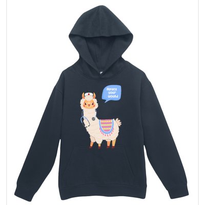 Alpaca Your Wound Cute Llama Wound Care Nurse Urban Pullover Hoodie