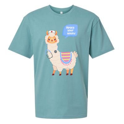 Alpaca Your Wound Cute Llama Wound Care Nurse Sueded Cloud Jersey T-Shirt