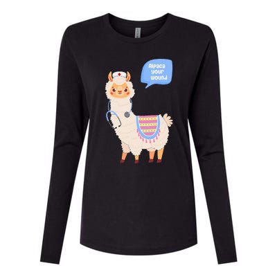 Alpaca Your Wound Cute Llama Wound Care Nurse Gift Womens Cotton Relaxed Long Sleeve T-Shirt