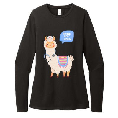 Alpaca Your Wound Cute Llama Wound Care Nurse Gift Womens CVC Long Sleeve Shirt