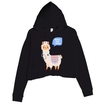 Alpaca Your Wound Cute Llama Wound Care Nurse Gift Crop Fleece Hoodie