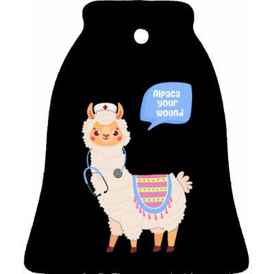 Alpaca Your Wound Cute Llama Wound Care Nurse Gift Ceramic Bell Ornament