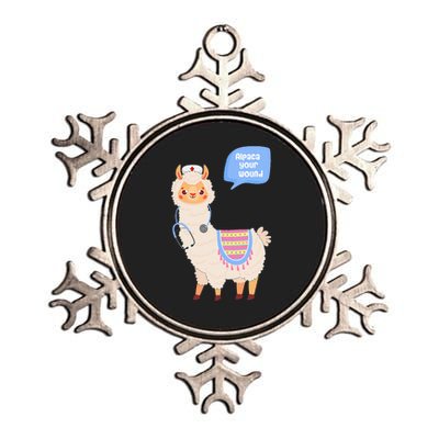 Alpaca Your Wound Cute Llama Wound Care Nurse Gift Metallic Star Ornament