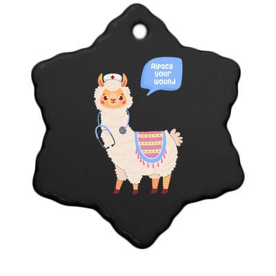 Alpaca Your Wound Cute Llama Wound Care Nurse Gift Ceramic Star Ornament